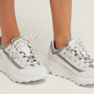 Ganni Chunky Sole Leather Athletic Trainer Sneakers